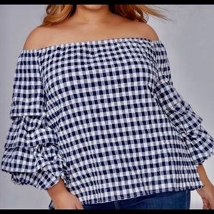 Lane Bryant Strapless Off the Shoulder Top